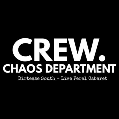 CREW. CHAOS DEPARTMENT - Unisex Crew Neck Oversized Tee - Black Design