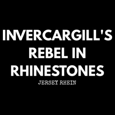 INVERCARGILL'S REBEL IN RHINESTONES - Unisex Crew Neck Tee - Black Design