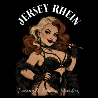 JERSEY RHEIN GRAPHIC TEE - Unisex Crew Neck Tee - Black Design