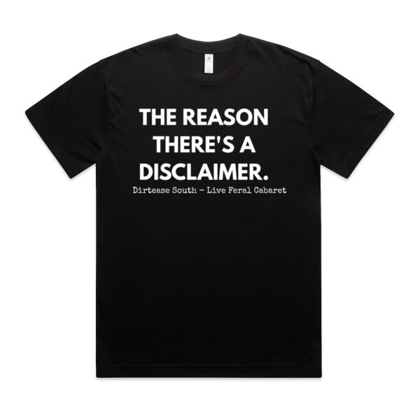 THE REASON THERE'S A DISCLAIMER - Unisex Crew Neck Oversized Tee Thumbnail